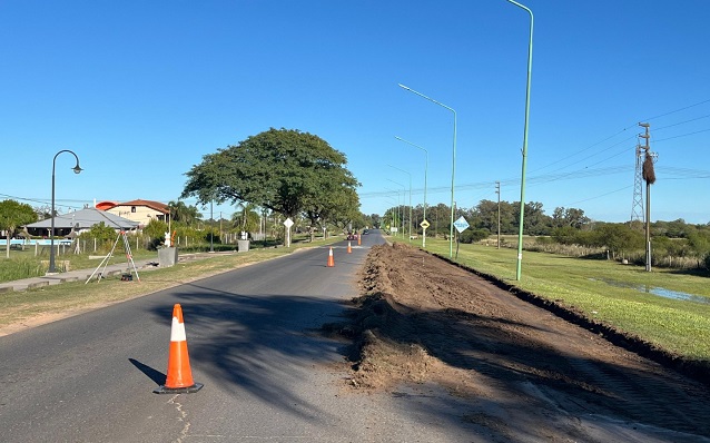 BEAT 991 Pueblo Belgrano: realizan trabajos de limpieza y consolidación de banquinas