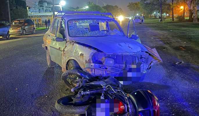 BEAT 991 Accidente en Ruta 42: un motociclista en terapia intensiva tras un choque frontal