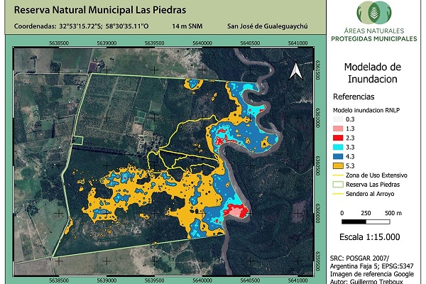 BEAT 991 Se desarrolló un modelo digital para prevenir el impacto de posibles crecientes en la Reserva Las Piedras