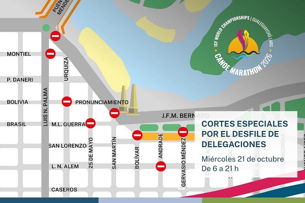BEAT 991 ¿Cuáles son los cortes de calles por el Mundial de Canotaje?